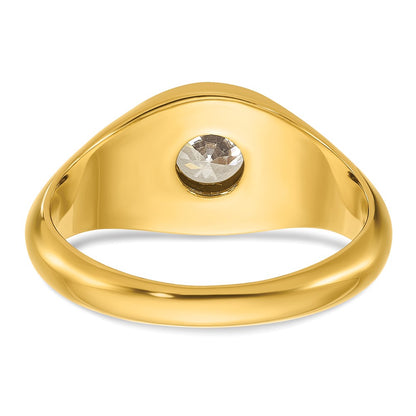 IBGoodman 14k 1 carat Lab Grown Diamond VS/SI+ G+ Round Complete Men's Ring