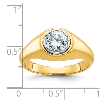 IBGoodman 14k 1 carat Lab Grown Diamond VS/SI+ G+ Round Complete Men's Ring