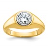 IBGoodman 14k 1 carat Lab Grown Diamond VS/SI+ G+ Round Complete Men's Ring