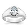IB Goodman 10k White Gold Mens Oval Diamond Ring Mounting