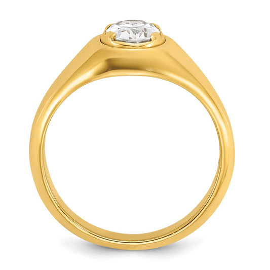 IBGoodman 14k 1 carat Lab Grown Diamond VS/SI+ G+ Oval Complete Men's Ring