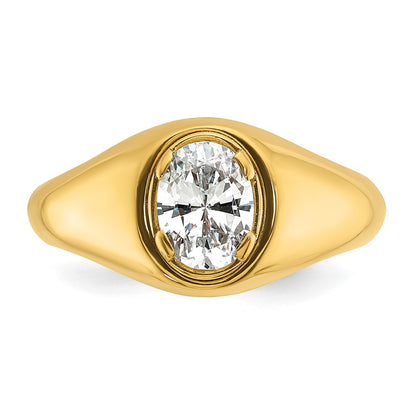IBGoodman 14k 1 carat Lab Grown Diamond VS/SI+ G+ Oval Complete Men's Ring