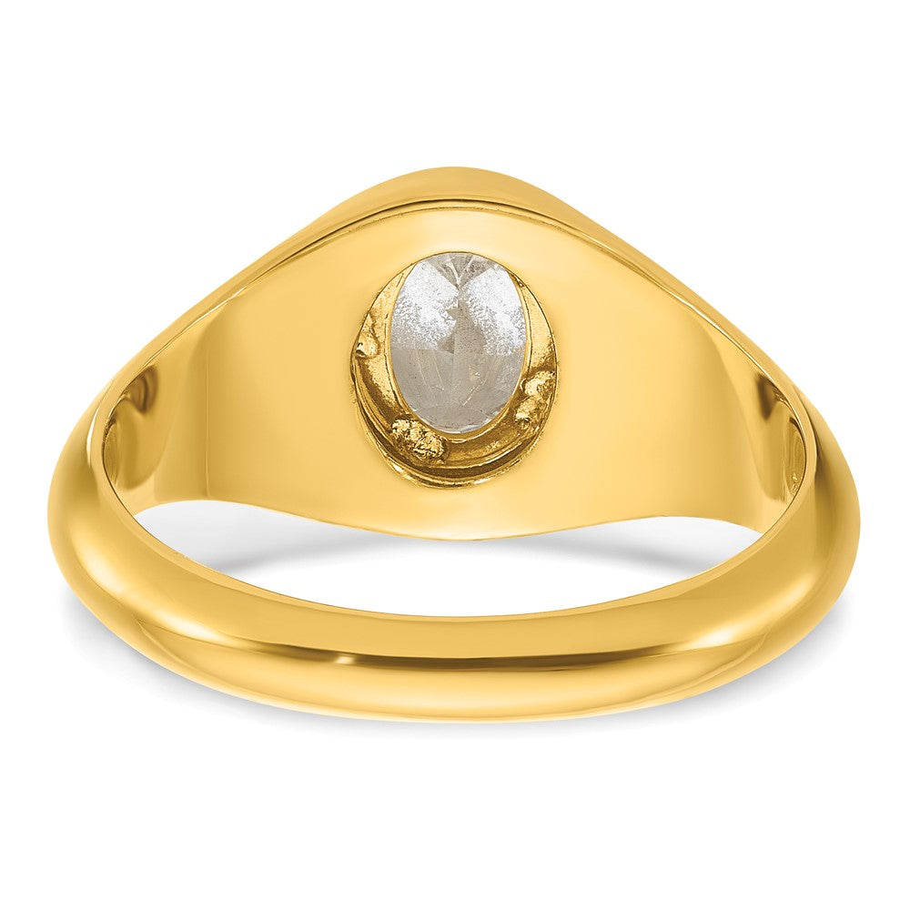IBGoodman 14k 1 carat Lab Grown Diamond VS/SI+ G+ Oval Complete Men's Ring