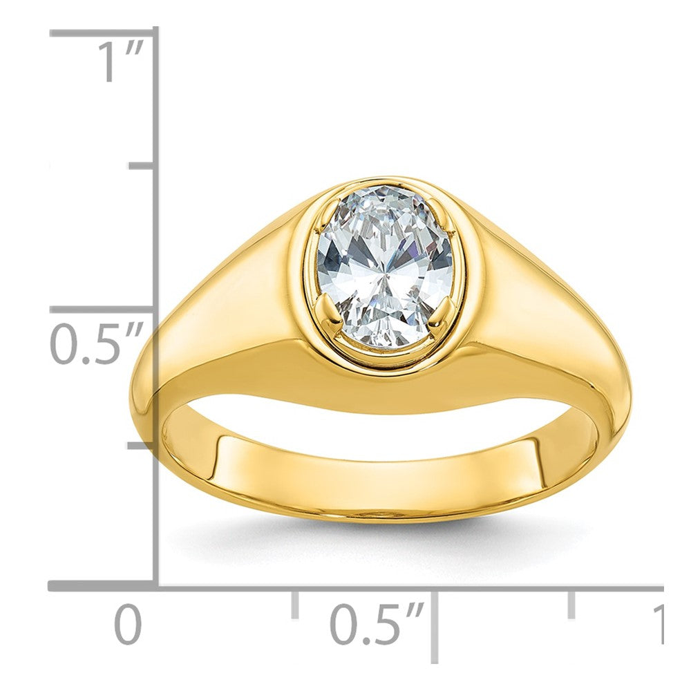 IBGoodman 14k 1 carat Lab Grown Diamond VS/SI+ G+ Oval Complete Men's Ring