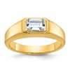 10k IBGoodman Men's Polished Emerald-cut Stone Ring Mounting