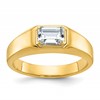 IBGoodman 14k 1 carat Lab Grown Diamond VS/SI+ G+ Emerald Complete Polished Men's Ring