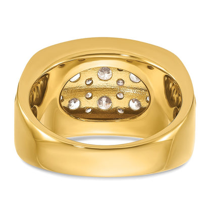 IBGoodman 14k with White Rhodium 2 carat Lab Grown Diamond VS/SI+ G+ Complete Two Row Men's Ring