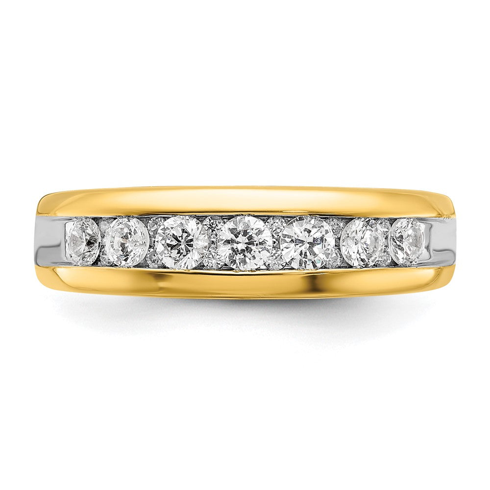 IBGoodman 14k with White Rhodium Men's Polished 1/2 Carat AA Quality Diamond Ring