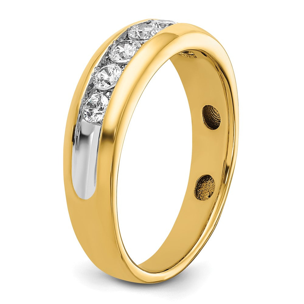 IBGoodman 14k with White Rhodium Men's Polished 1/2 Carat AA Quality Diamond Ring
