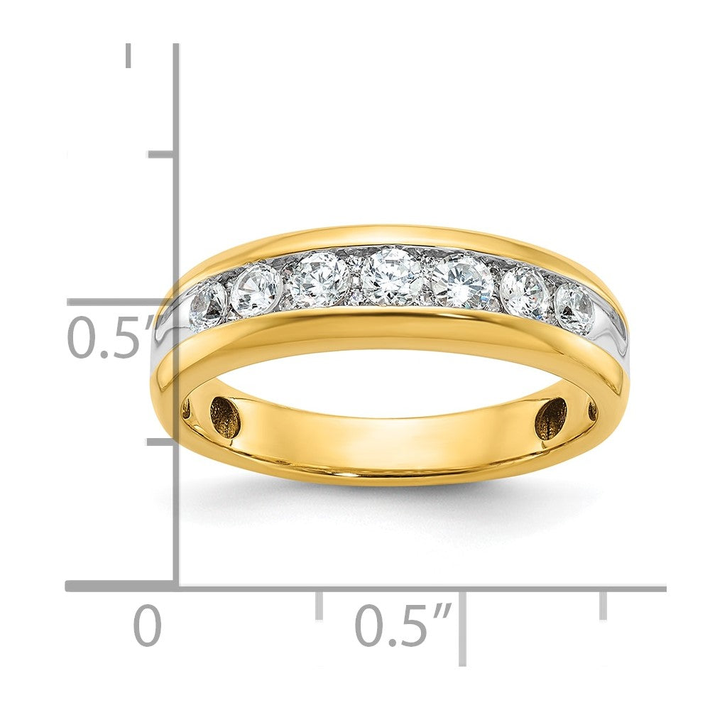 IBGoodman 14k with White Rhodium Men's Polished 1/2 Carat AA Quality Diamond Ring