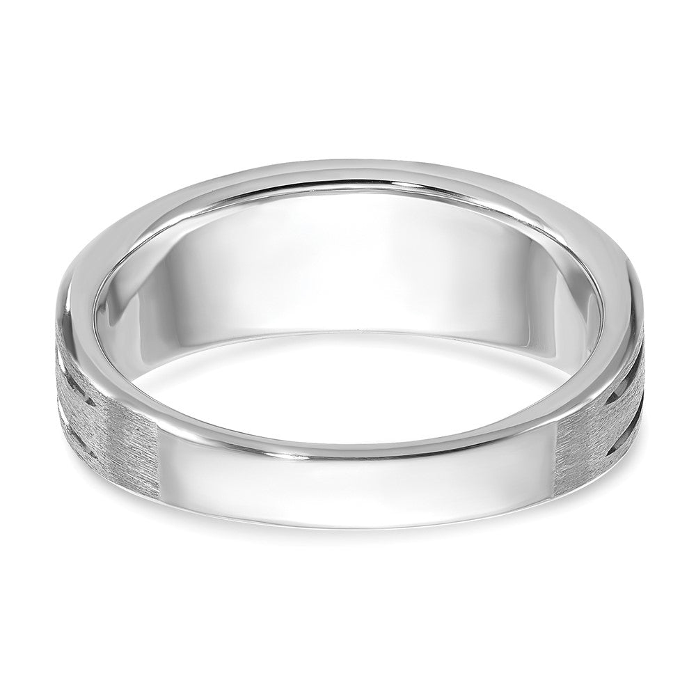IBGoodman 14k White Gold 1/15 carat Lab Grown Diamond VS/SI+ G+ and Lab Created Blue Sapphire Complete Men's Ring