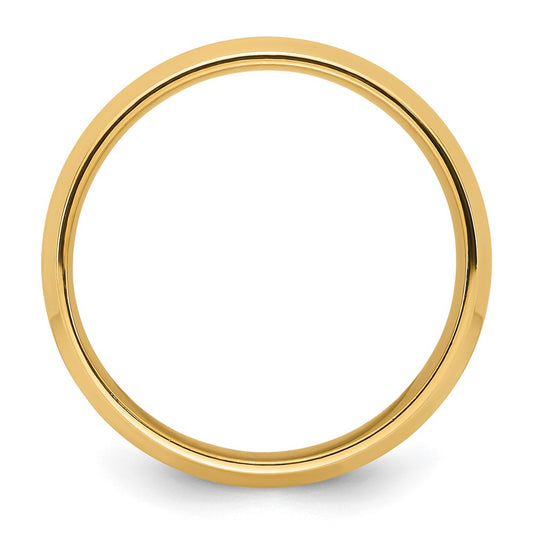 14k Yellow Gold 7mm Beveled Edge Comfort Fit Wedding Band Size 11.5