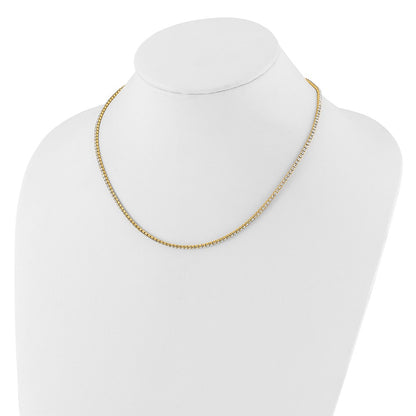 Flash Gold-tone Polished Crystal 17.5in Necklace