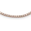 Flash Rose-Tone Polished Crystal 17.5in Necklace