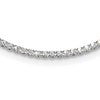 Silver-tone Polished Crystal 17.5in Necklace
