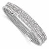Silver-tone Crystal 5 Row Wrap Bracelet