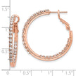 Flash Rose-Tone Crystal In & Out Hoop Earrings