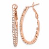 Flash Rose-Tone Crystal In & Out Hoop Earrings