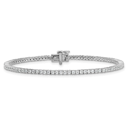 14k White Gold  2 carat Lab Grown Diamond VS+ F+ Complete Tennis Bracelet