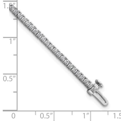 14k White Gold  2 carat Lab Grown Diamond VS+ F+ Complete Tennis Bracelet