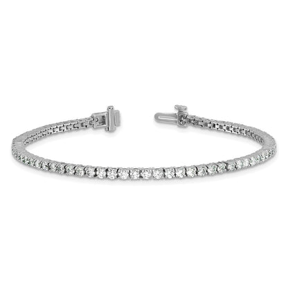 14k White Gold  2 3/4 carat Lab Grown Diamond VS+ F+ Complete Tennis Bracelet