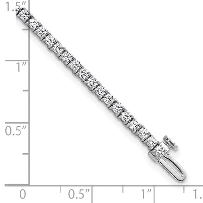 14k White Gold  2 3/4 carat Lab Grown Diamond VS+ F+ Complete Tennis Bracelet