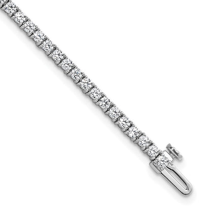 14k White Gold  3carat Lab Grown Diamond VS/SI+ G+ Complete Tennis Bracelet