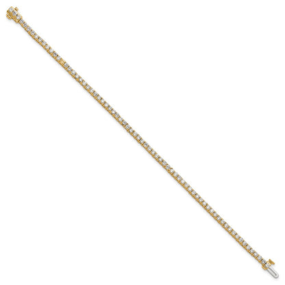 14k 2 3/4 carat Lab Grown Diamond VS+ F+ Complete Tennis Bracelet