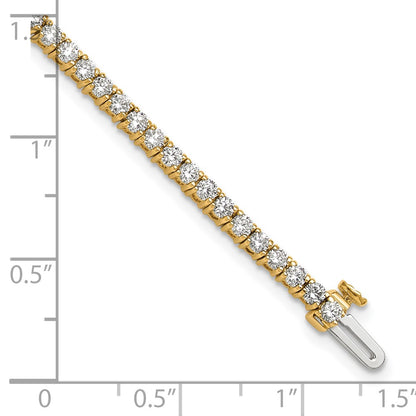 14k 2 3/4 carat Lab Grown Diamond VS+ F+ Complete Tennis Bracelet