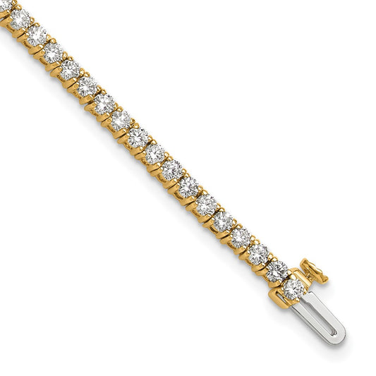 14k 2 3/4 carat Lab Grown Diamond VS/SI+ G+ Complete Tennis Bracelet