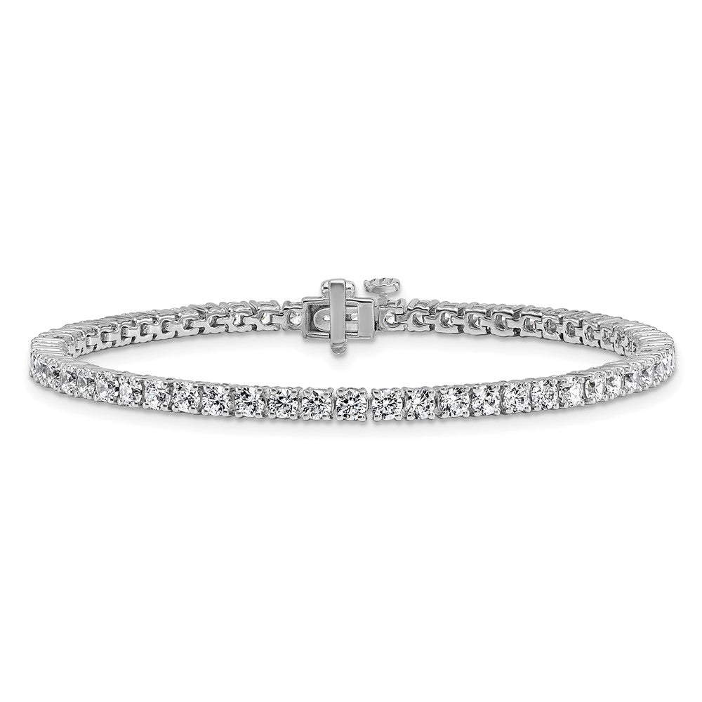 14k White Gold  5 carat Lab Grown Diamond VS+ F+ Complete Tennis Bracelet