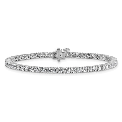 14k White Gold  5 carat Lab Grown Diamond VS+ F+ Complete Tennis Bracelet