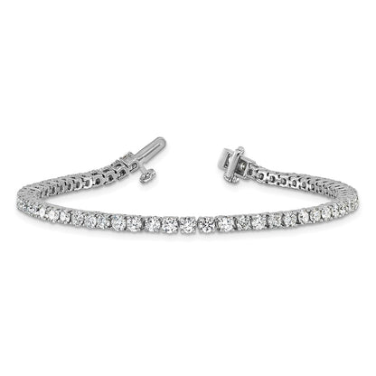 14k White Gold  5 carat Lab Grown Diamond VS+ F+ Complete Tennis Bracelet