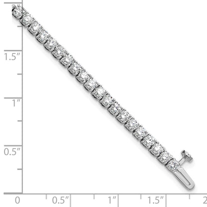 14k White Gold  5 carat Lab Grown Diamond VS+ F+ Complete Tennis Bracelet