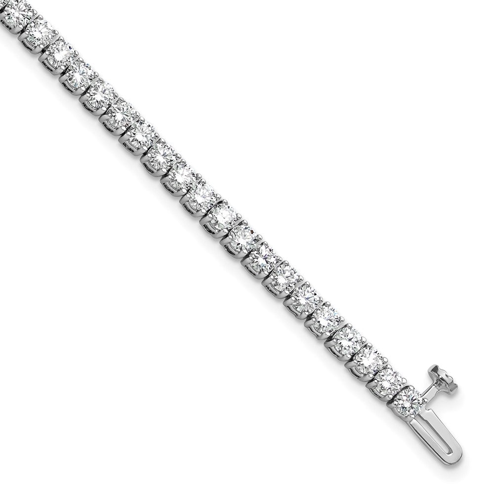 14k White Gold  5 carat Lab Grown Diamond VS+ F+ Complete Tennis Bracelet