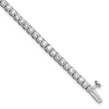14k White Gold  5 carat Lab Grown Diamond VS+ F+ Complete Tennis Bracelet
