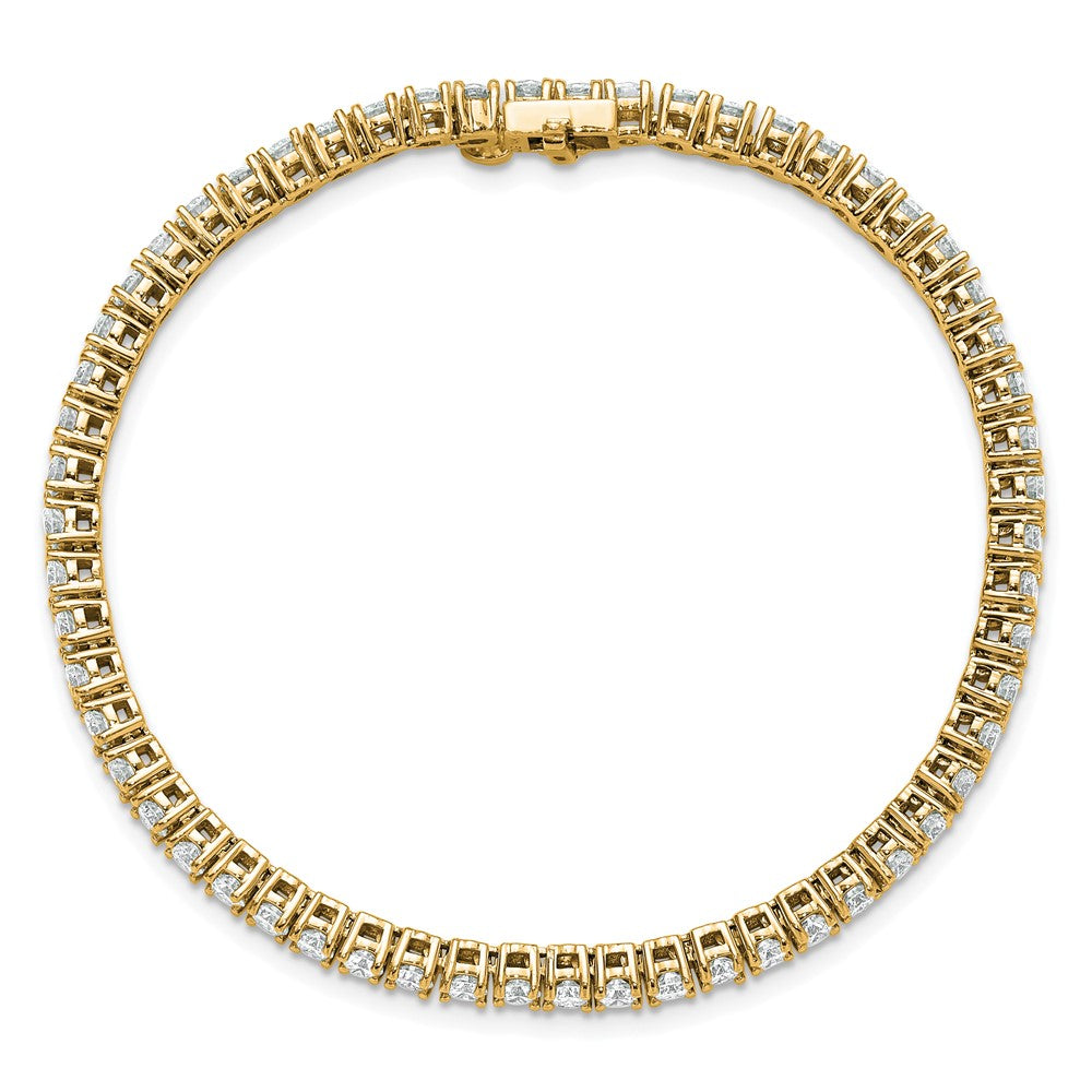 14k 5 carat Lab Grown Diamond VS+ F+ Complete Tennis Bracelet