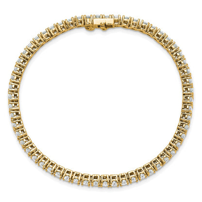 14k 5 carat Lab Grown Diamond VS+ F+ Complete Tennis Bracelet