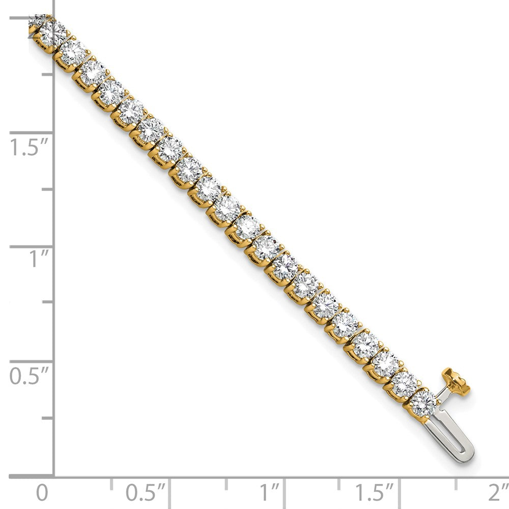 14k 5 carat Lab Grown Diamond VS+ F+ Complete Tennis Bracelet
