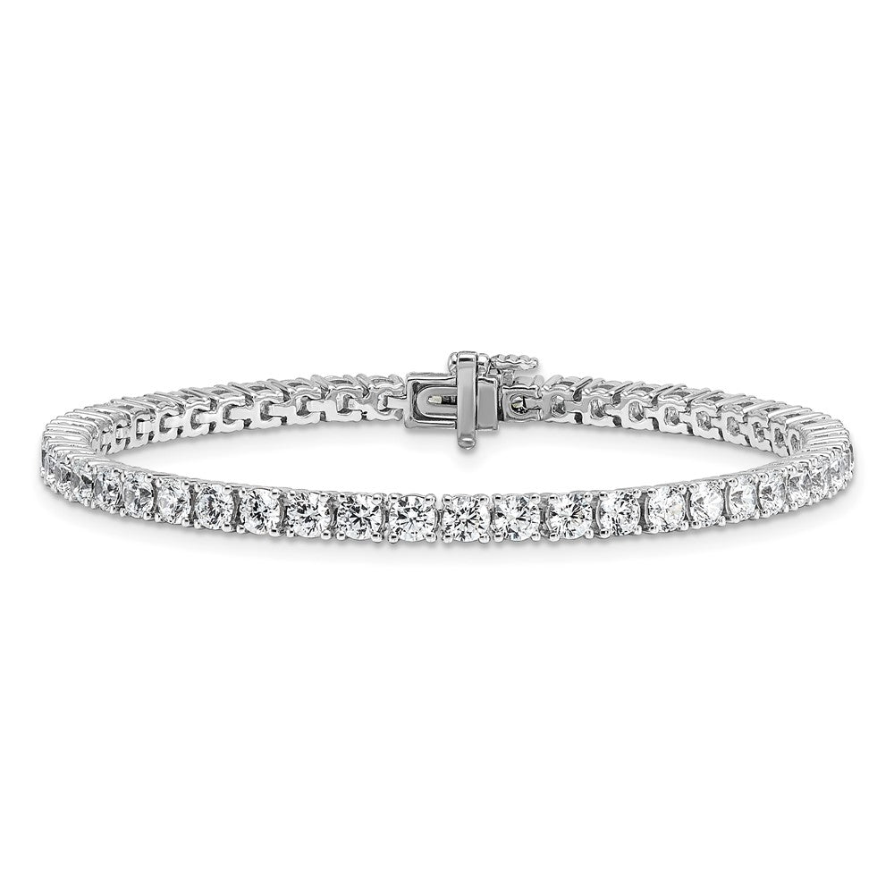 14k White Gold  7 carat Lab Grown Diamond VS/SI+ G+ Complete Tennis Bracelet