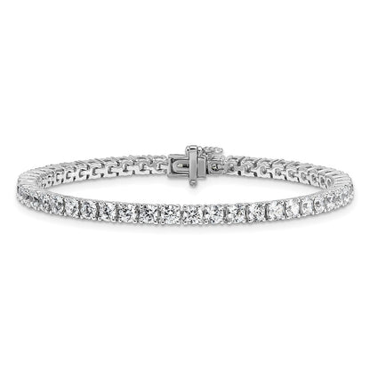 14k White Gold  7 carat Lab Grown Diamond VS/SI+ G+ Complete Tennis Bracelet