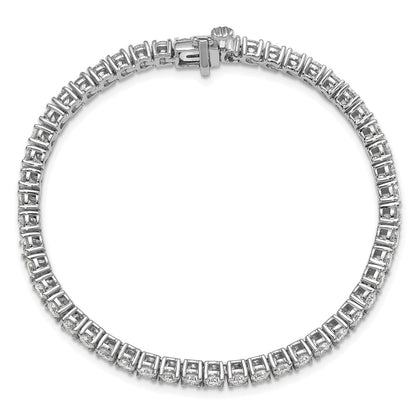 14k White Gold  7 carat Lab Grown Diamond VS+ F+ Complete Tennis Bracelet