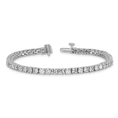 14k White Gold  7 carat Lab Grown Diamond VS+ F+ Complete Tennis Bracelet