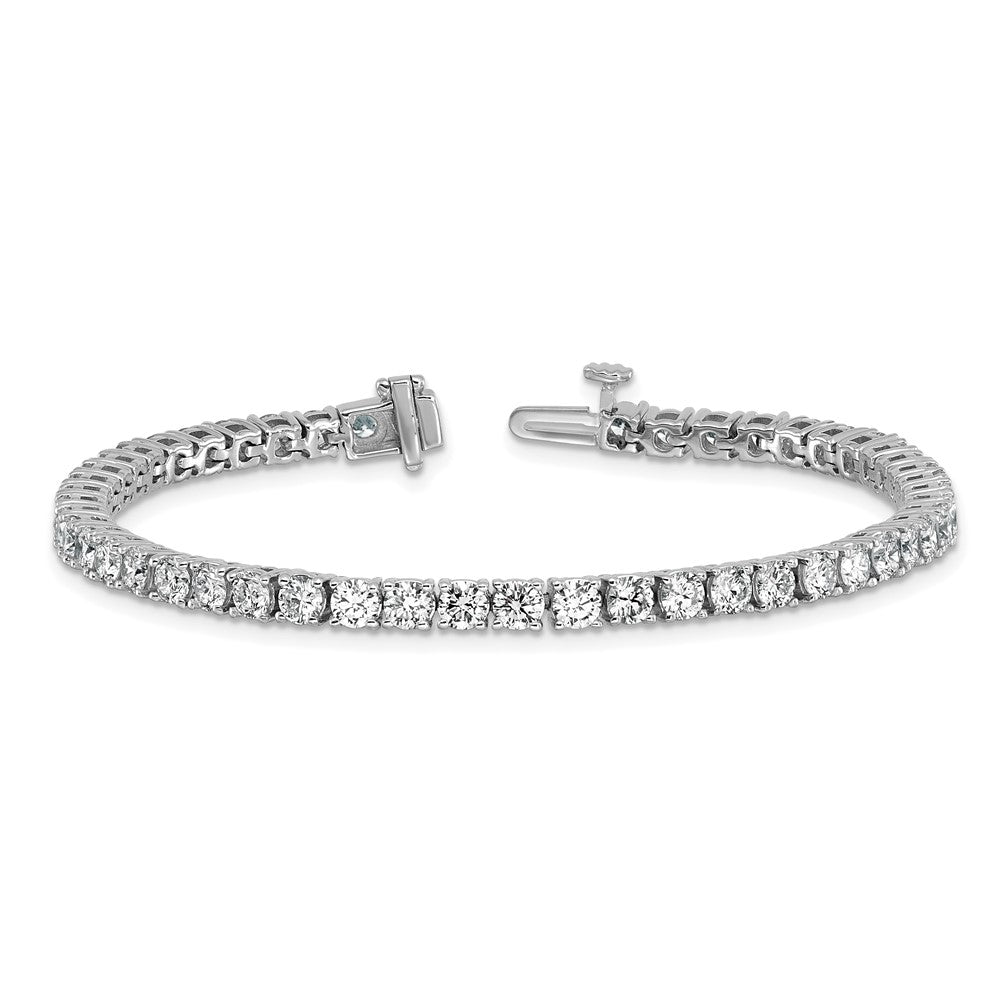 14k White Gold  7 carat Lab Grown Diamond VS/SI+ G+ Complete Tennis Bracelet