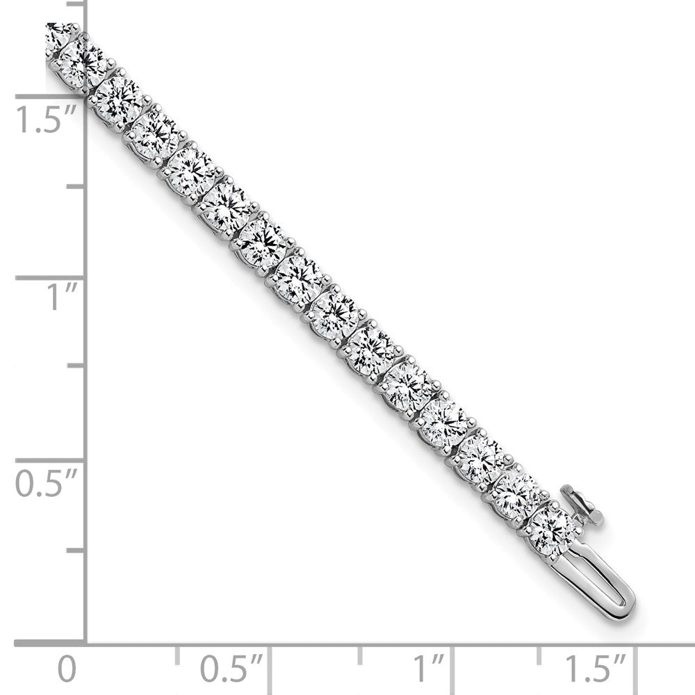 14k White Gold  7 carat Lab Grown Diamond VS/SI+ G+ Complete Tennis Bracelet