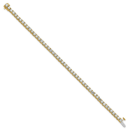 14k 7 carat Lab Grown Diamond VS/SI+ G+ Complete Tennis Bracelet