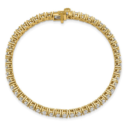 14k 7 carat Lab Grown Diamond VS+ F+ Complete Tennis Bracelet