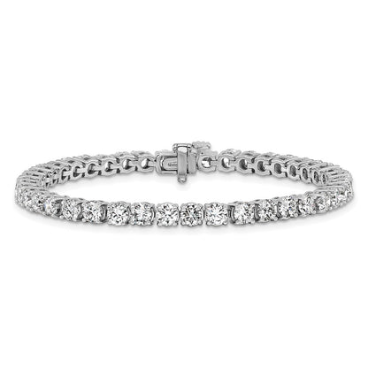 14k White Gold  9 carat Lab Grown Diamond VS+ F+ Complete Tennis Bracelet