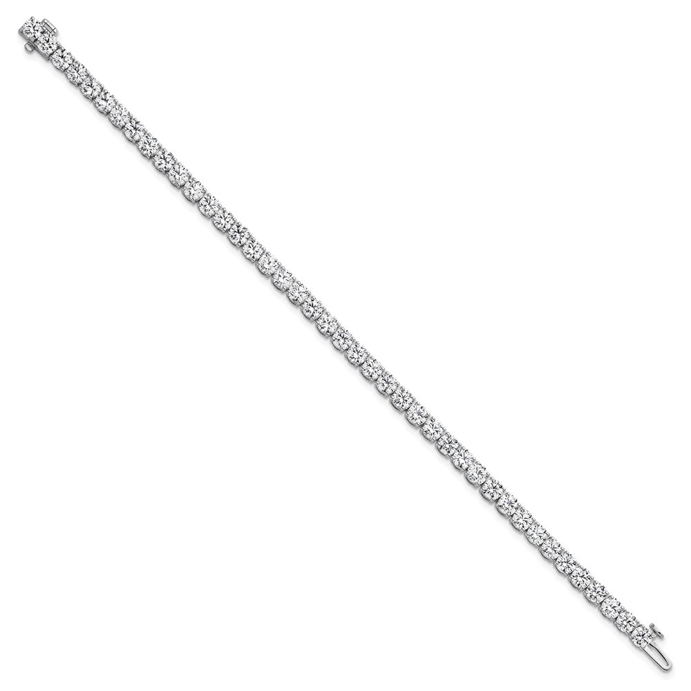 14k White Gold  10 carat Lab Grown Diamond VS+ F+ Complete Tennis Bracelet