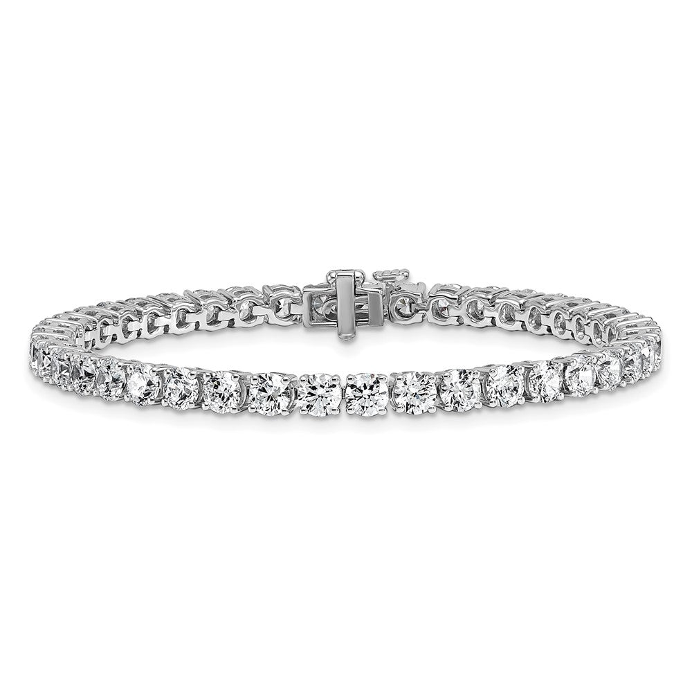 14k White Gold  10 carat Lab Grown Diamond VS/SI+ G+ Complete Tennis Bracelet